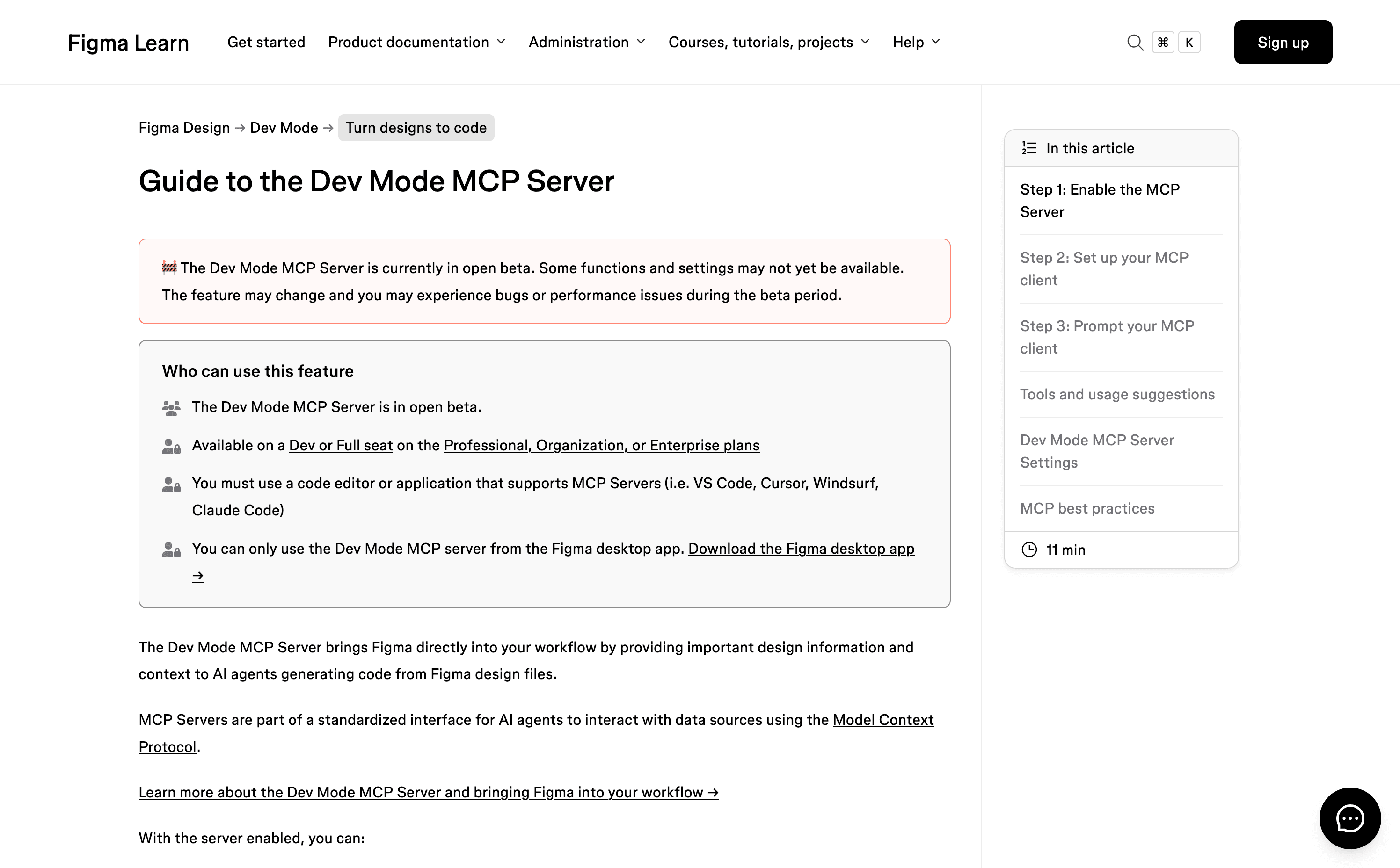 Figma Dev Mode MCP